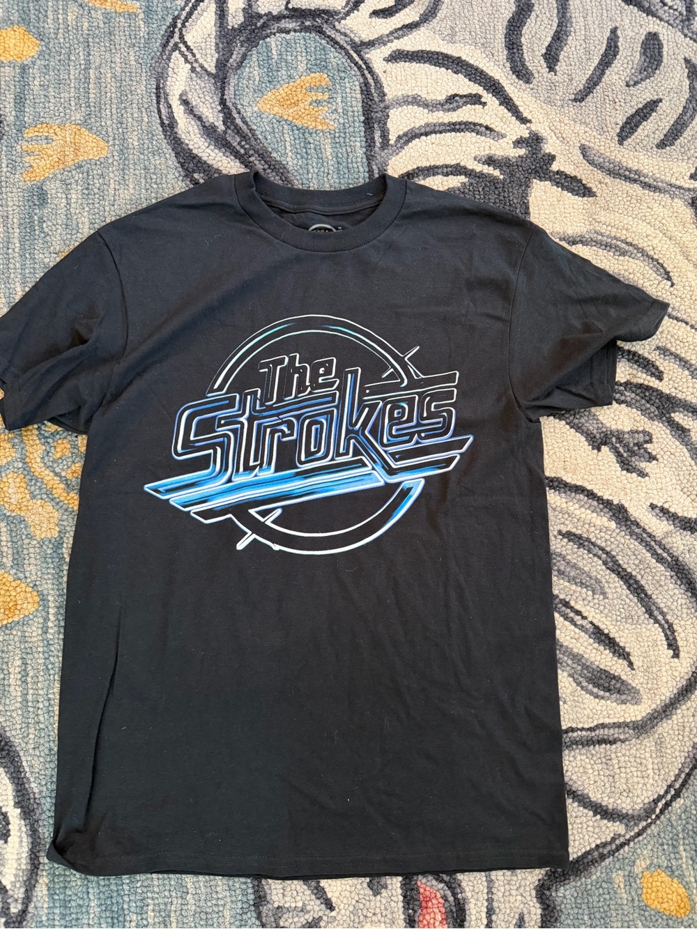 The Strokes Black Graphic Tee - Retro Logo NWOT